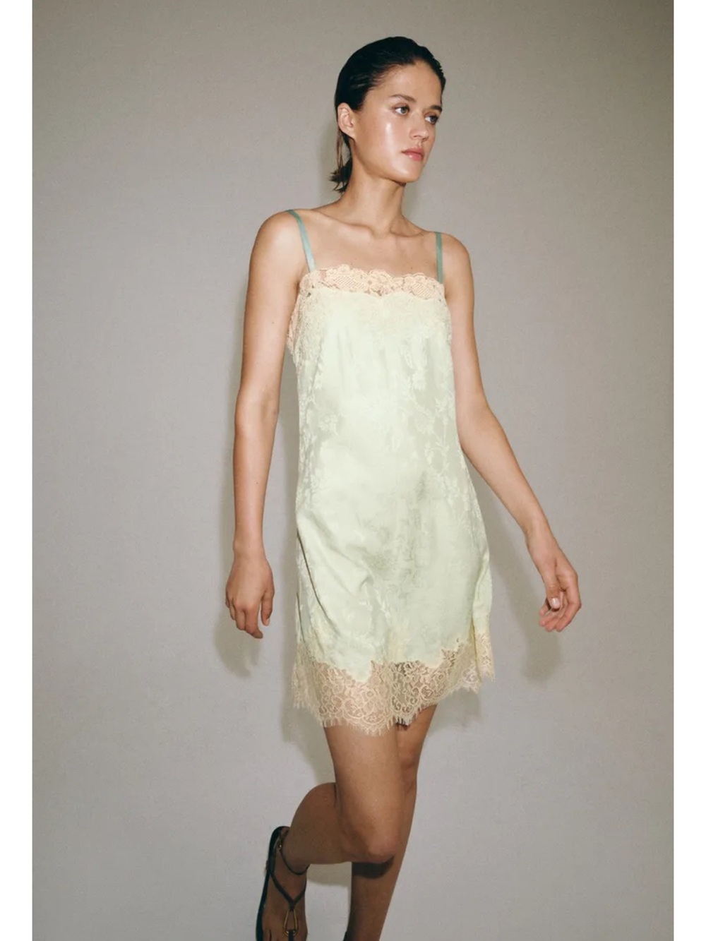 Zara | ZW Collection Jacquard Slip Dress - Picture 2 of 2